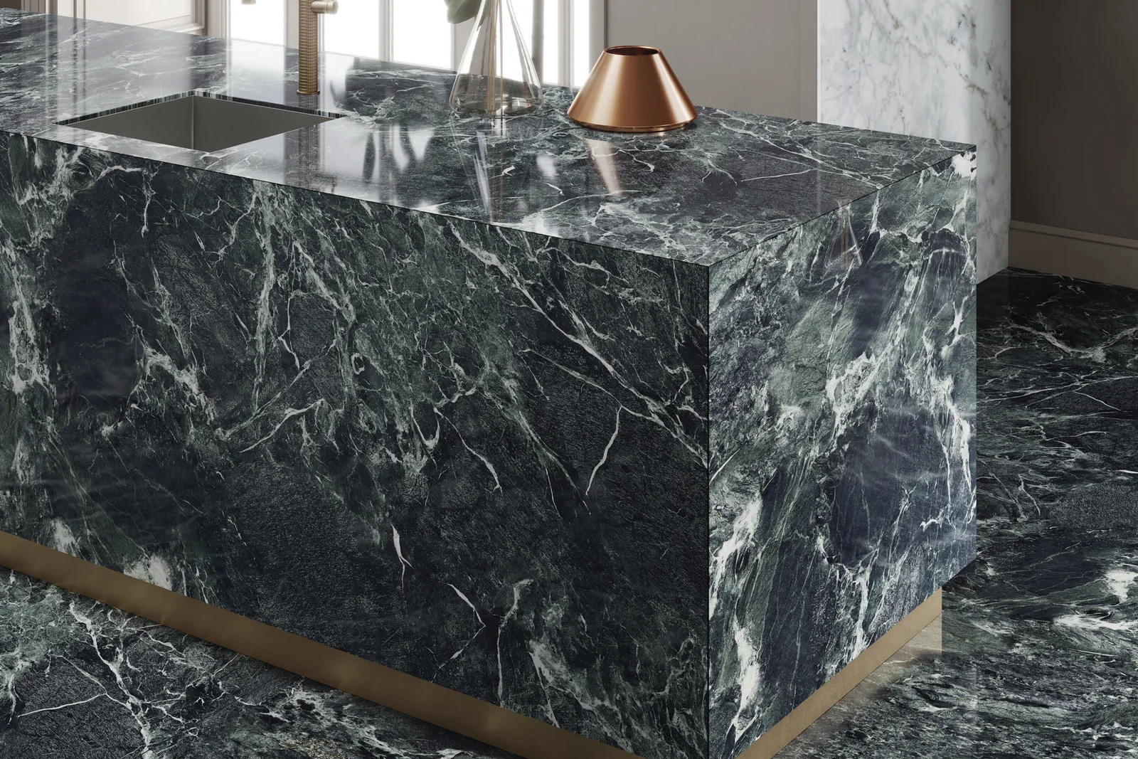 AOSTA GREEN MARBLE - кухня, фрагмент