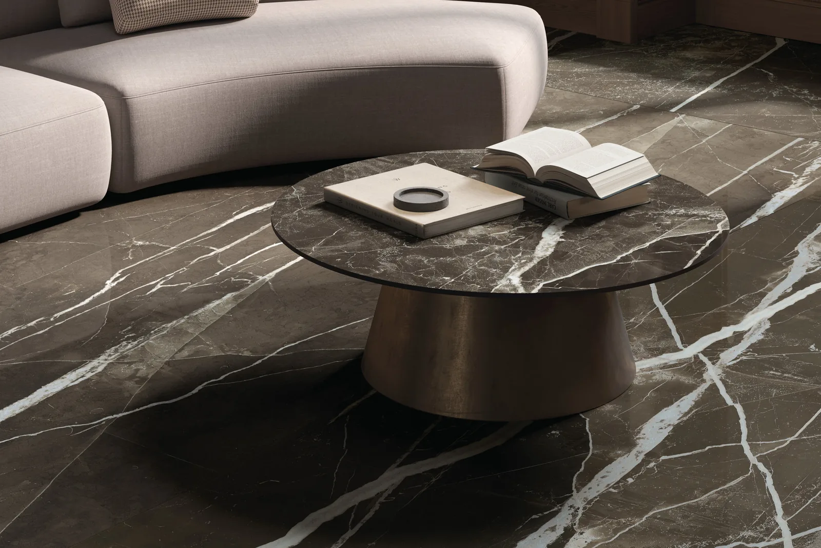 CALACATTA BLACK - гостиная, фрагмент