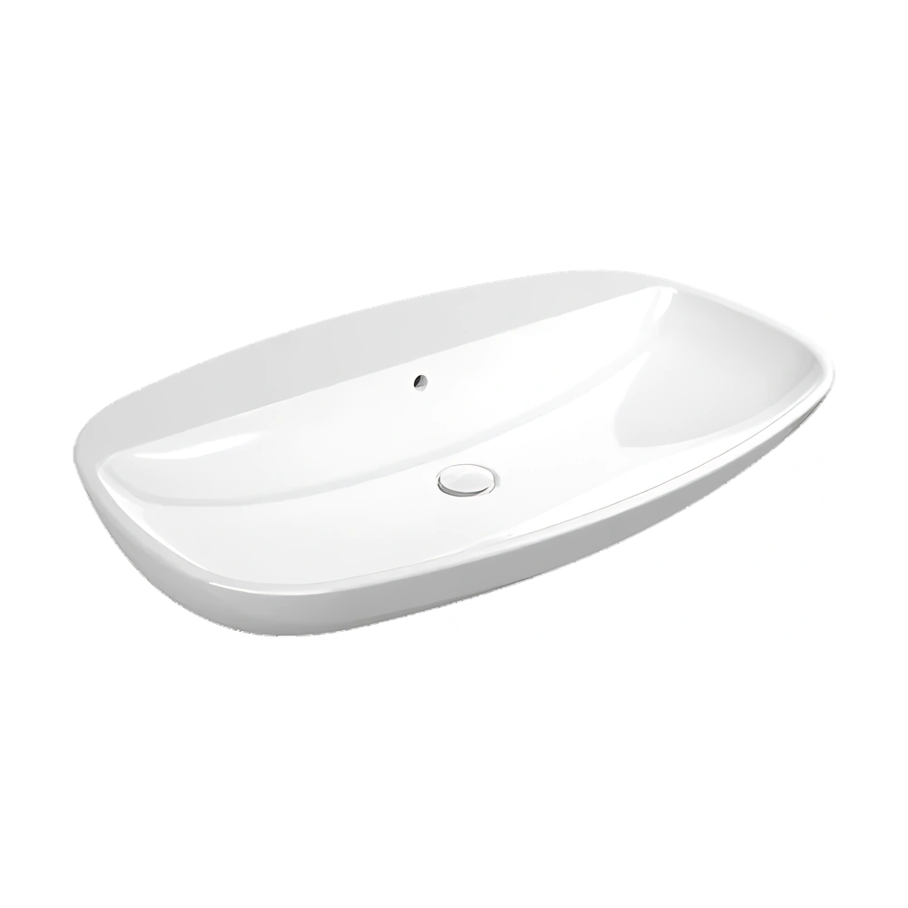 FLAMINIA NUDA 85 Раковина с полкой под смеситель 85x50 (белый)