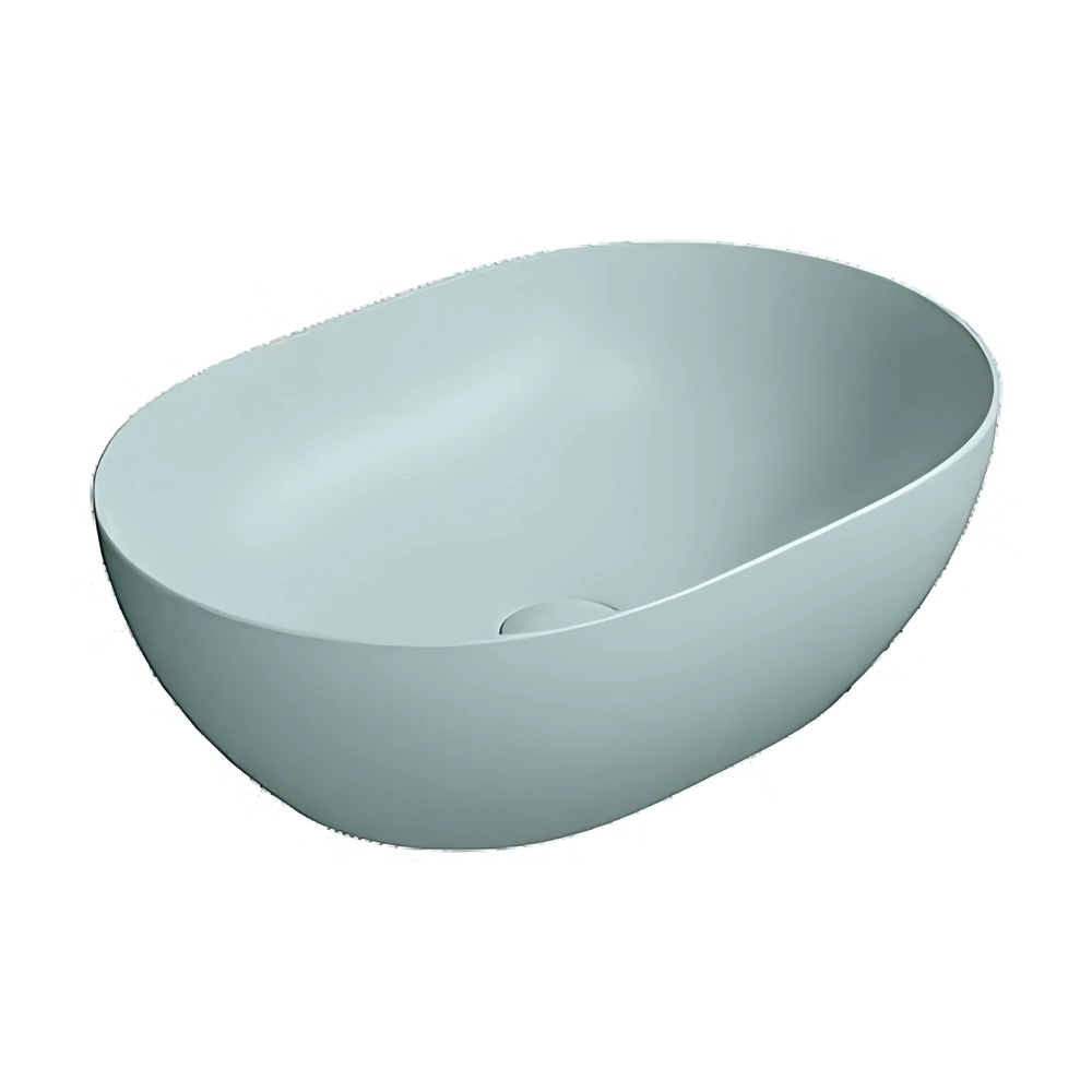 GSI PURA Раковина накладная овальная 50x35 (Ghiaccio)