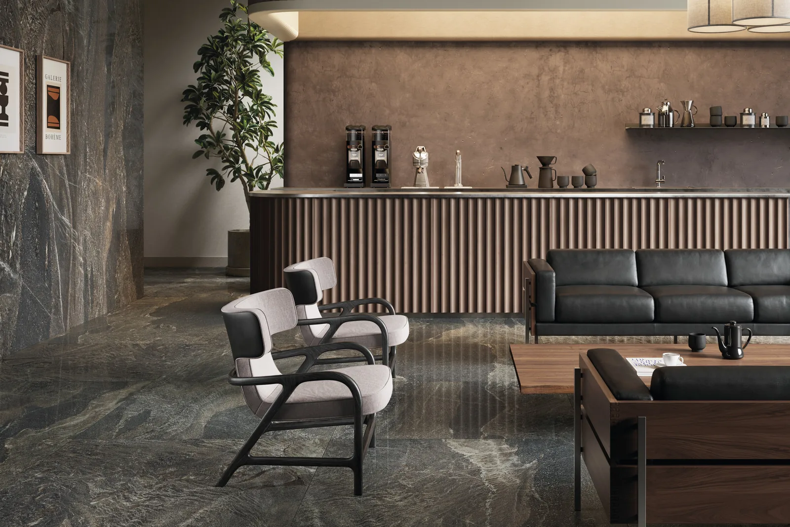 PIETRE MAXFINE Jatoba Brown - интерьер, ресторан