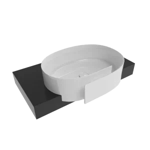 FLAMINIA ROLL 56 Раковина полувстраиваемая 56x56 (белый)