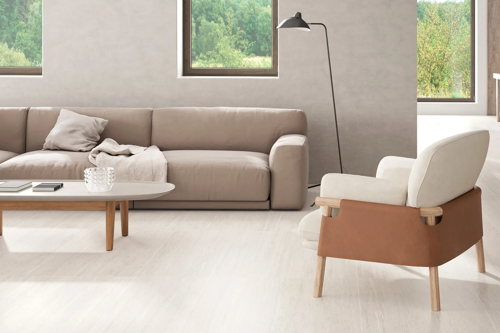 TRAVERTINE SILVER - гостиная